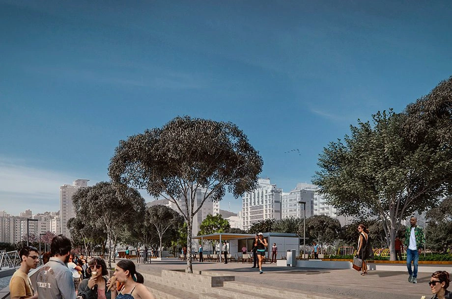 Projeção da área de convivência do Parque Urbano Beira-Mar Norte