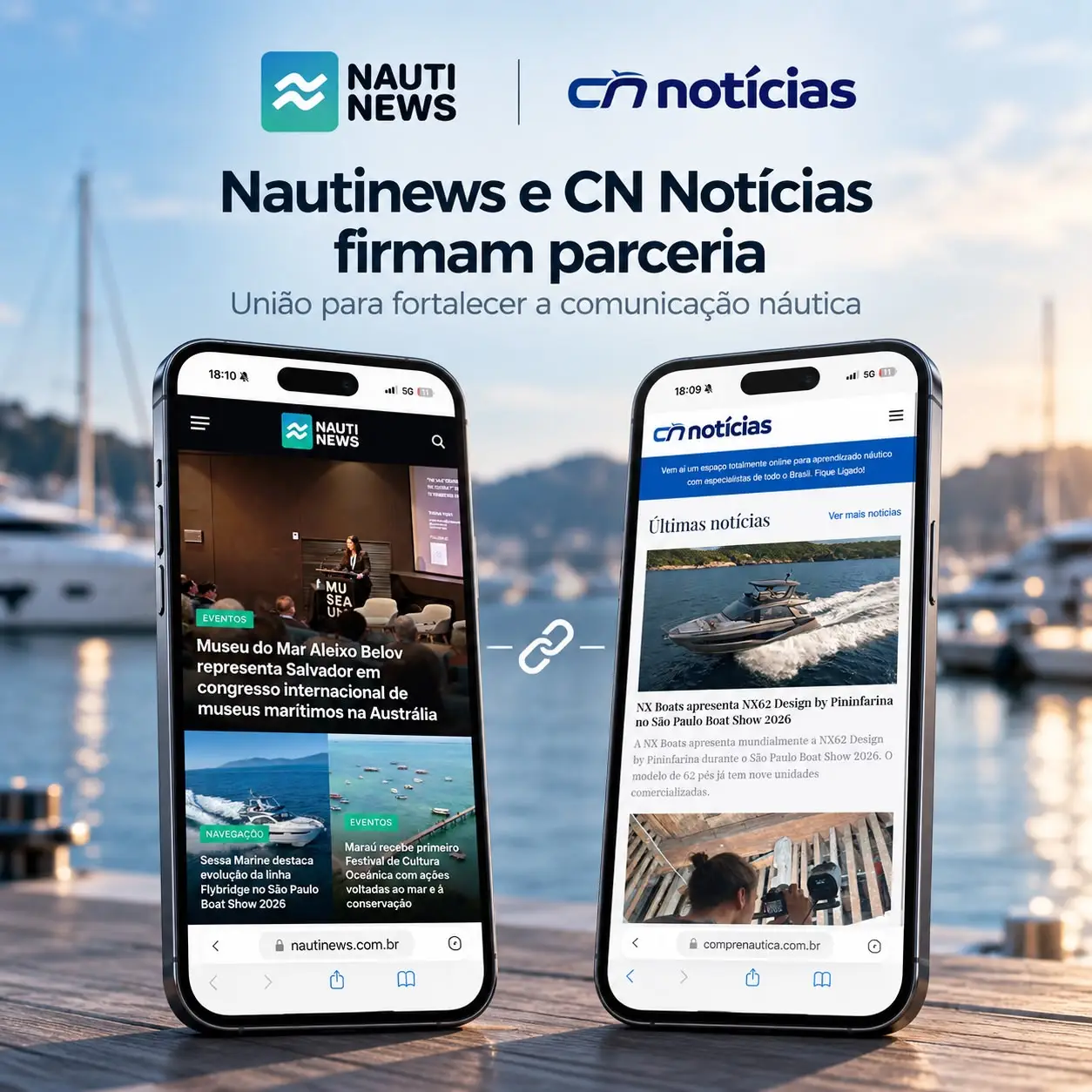 CN Notícias e Nautinews firmam parceria para ampliar notícias do setor náutico brasileiro