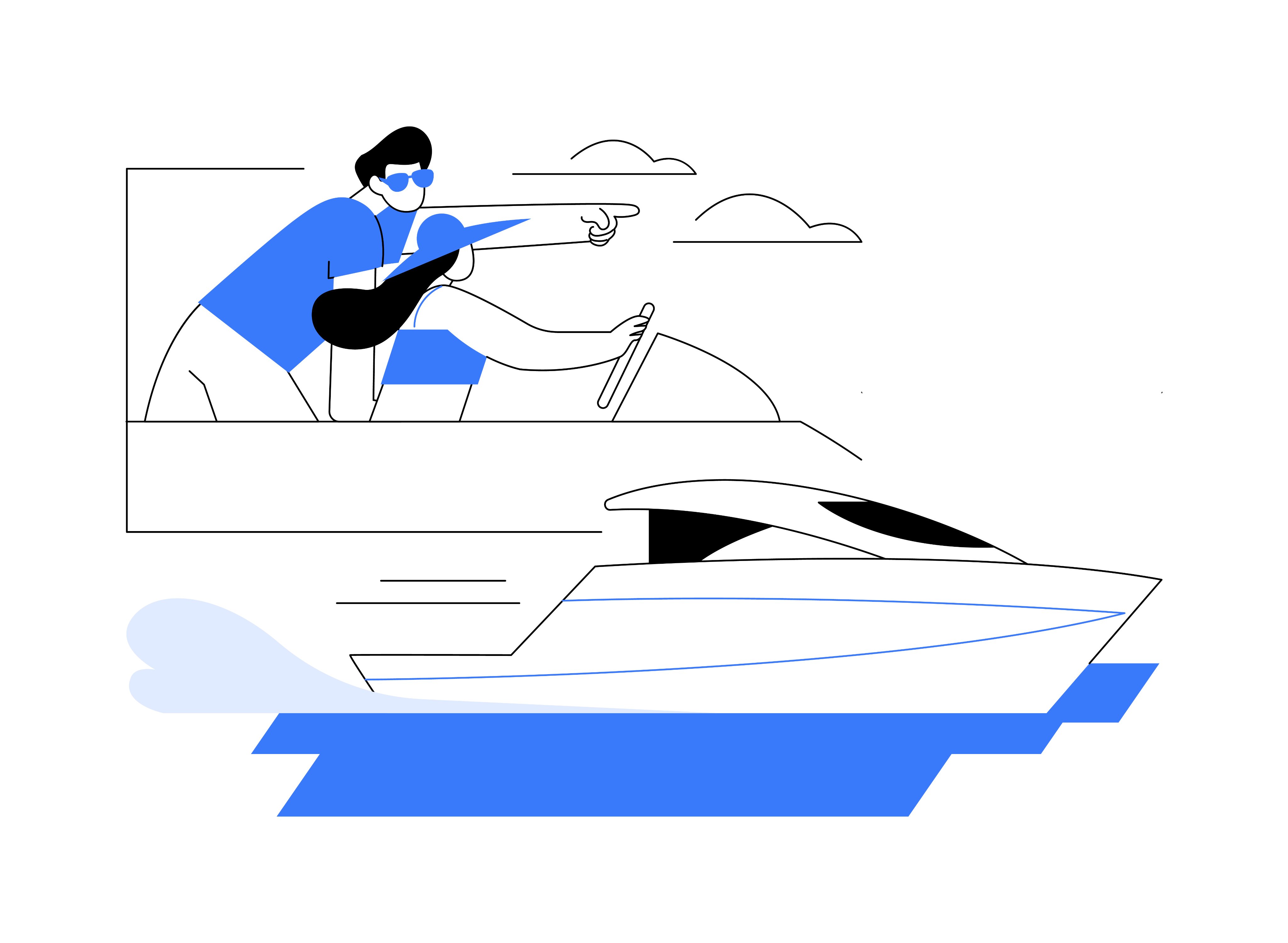 Ilustração de embarcação náutica